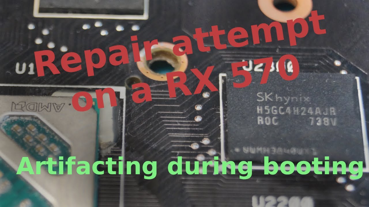  Update  Repair attempt on an artifacting Asus RX 570