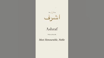 Ashraf Urdu Name Meaning 😍🔥 #Shorts