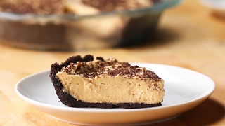 Chocolate cookie crust peanut butter pie