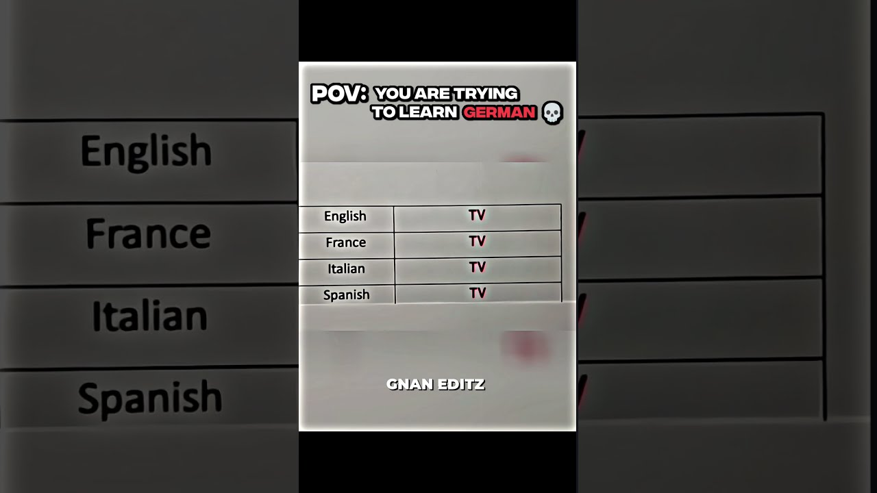 Pov Trying To Learn German 