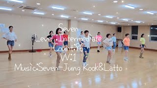 [ju라인댄스]Seven Line Dance/Jung-KooK&Latto/#내서라인댄스야간반중급반#ju라인댄스/매주수금9시~10시