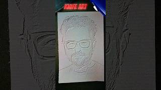 J.J. Adrams made with knife #drawing #art #easy #entertainment #trending #knifeskills #popular