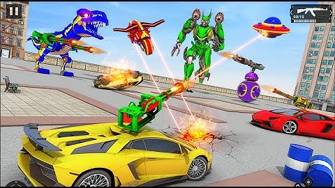 Amazing Dino Robot Car Ep-1 | Rescue City Flying Robot Transforming Android GamePlay | By Game Crazy