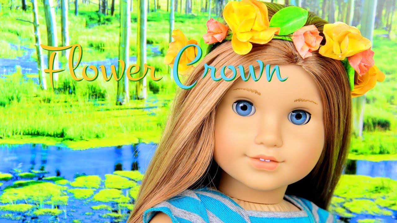 Doll Craft: How To Make a Flower Crown Headwrap! (AmericanGirlFan)