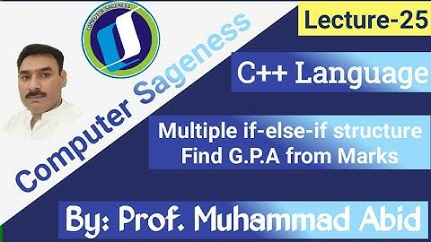 Multiple if-else-if in C++ Programming || How to find grade from Mark || Lecture-25 || Urdu Hindi