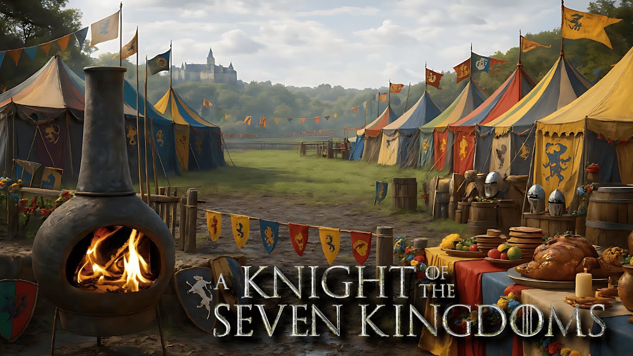 Ashford Meadow 🔥 Chiminea Ambience | A Knight of the Seven Kingdoms | Medieval Joust Atmosphere