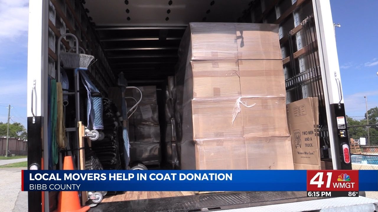 Local movers help in coat donation YouTube