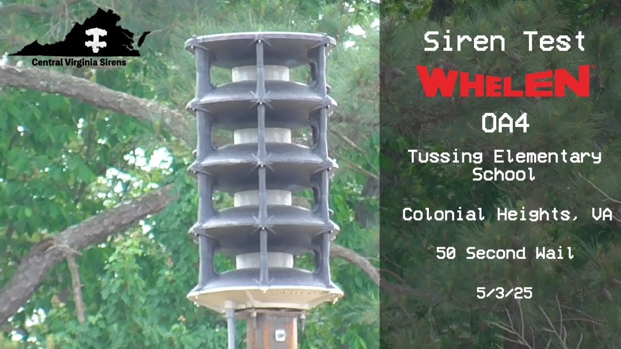 Siren Test | Newly Installed Whelen OA4 - Colonial Heights, VA - 50s Wail | 5/3/25