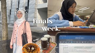 study vlog: week of finals, late night studying, realistic student vlog 📒🖊️🪐 | law school series