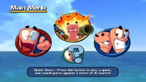 Worms 3D [Nintendo Gamecube] Gameplay