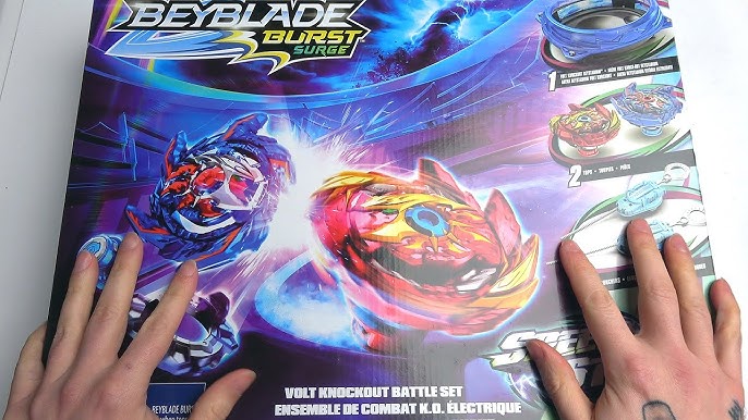  Beyblade Burst Surge Speedstorm Volt Knockout Battle Set –  Complete Battle Game Set with Beystadium, 2 Battling Top Toys and 2  Launchers