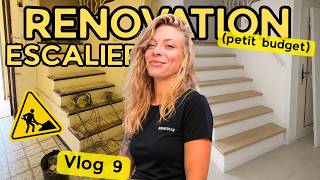 🚧 ON RENOVE L'ESCALIER PETIT BUDGET - Vlog rénovation 9