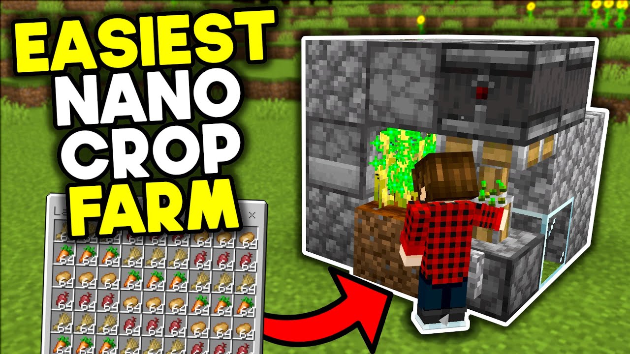 Easiest Nano Crop Farm Minecraft Bedrock 1.21 (2025)