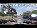 Cara belok motor matic di jalan raya  pindah jalur