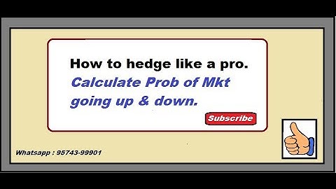 How to hedge while selling options. Calculate prob of mkt going up and down with comb risk reward.