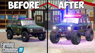 UM... THIS NEW POLICE JEEP IS AWESOME! | CAN WE MAKE MILLIONS? (FS22 CHALLENGE) FARMING SIMULATOR 22