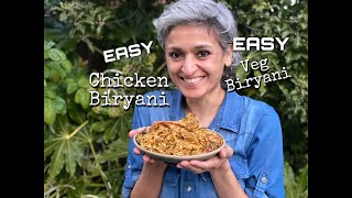 EASY Chicken Biryani and Veg Biryani | Simple BIRYANI recipe |Chetna cooks Biryani| Food with Chetna