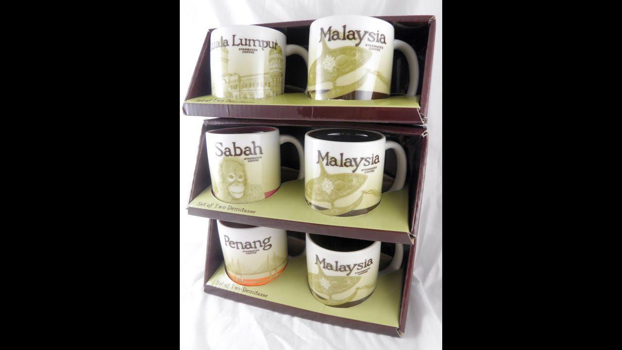 3 Oz 3oz Starbucks Malaysia Set Global Icon Demitasse Mini Mug