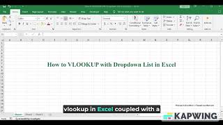 How to VLOOKUP with Dropdown List in Excel