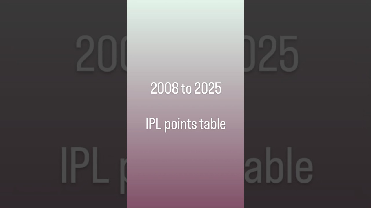 2008 to 2025 IPL points table history 
