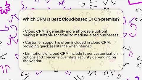Which CRM Is Best: Cloud-based Or On-premise? - The SaaS Pros Breakdown