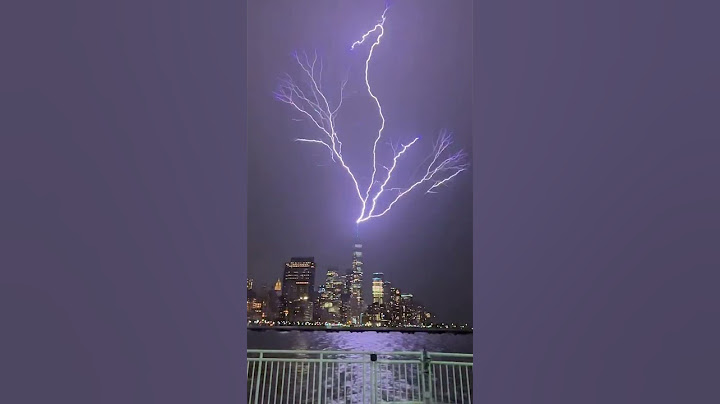 LIghtning strike from structure up to the sky