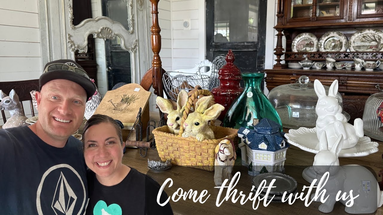 We bought too much for the car - come thrift with us - high end home decor thrifting