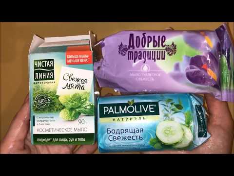 Свежее трио: Palmolive "Бодрящая свежесть", Чистая Линия "Свежая мята", Добрые Традиции "Свежесть"