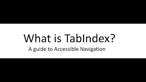What is TabIndex?