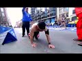 Man Crawls Across Boston Marathon Finish Line