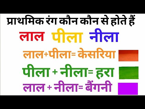 What are the primary colors?,, प्राथमिक रंग कौन कौन से होते