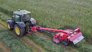 Sfalcio Miscuglio John Deere 6125R Kuhn Fc2860Grass Cutting 2020