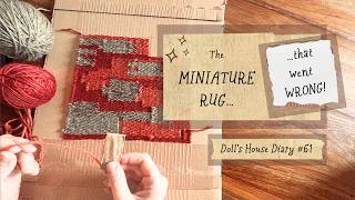 Making a DIY Miniature Rug for my 1:12 Scale Doll's House Using Mini Weaving on a Handmade Loom