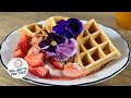 Floral, Instagrammable Rose &amp; Strawberry Waffles in San Carlos | Check, Please! You Gotta Try This!