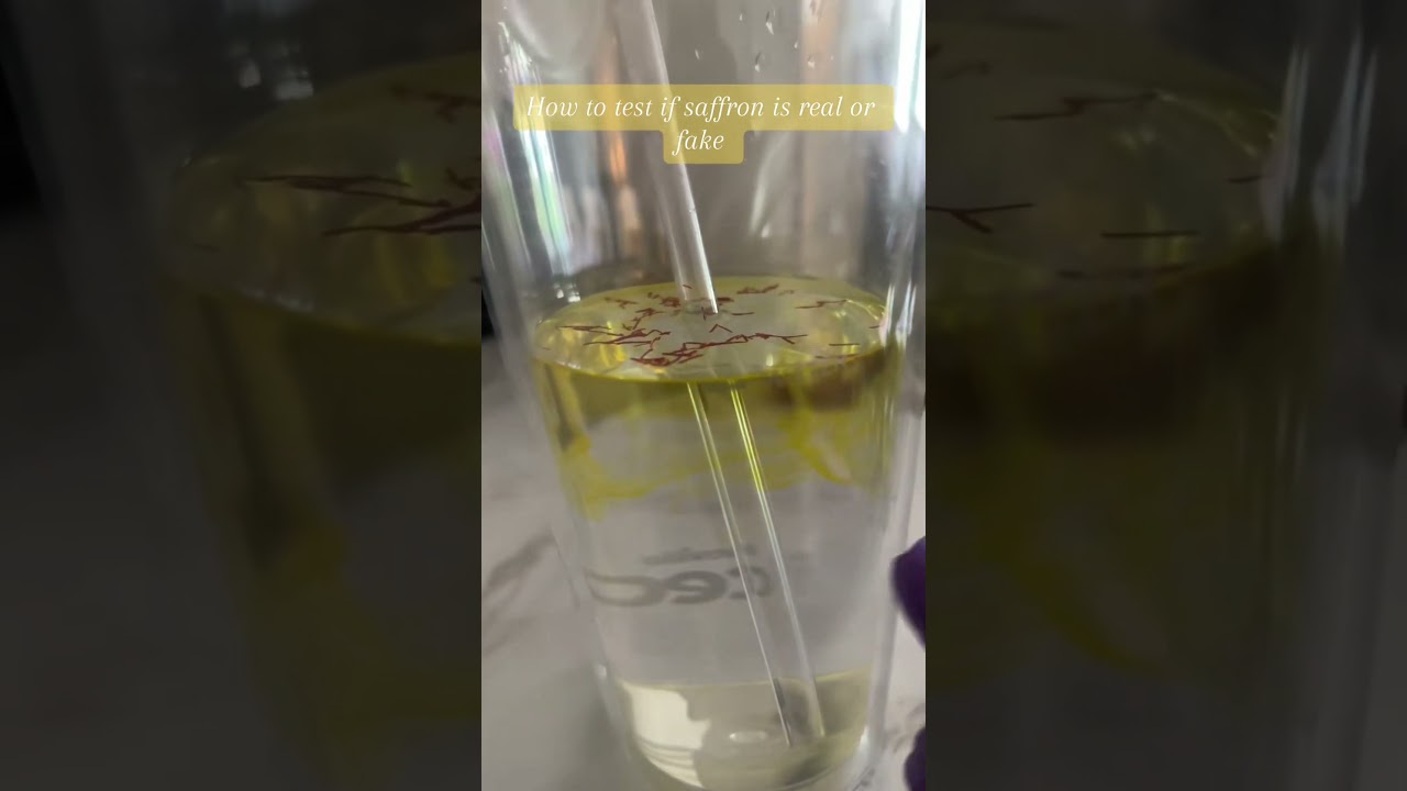 Water turns dark orange/red? Fake saffron! Real saffron spreads golden sunlight color