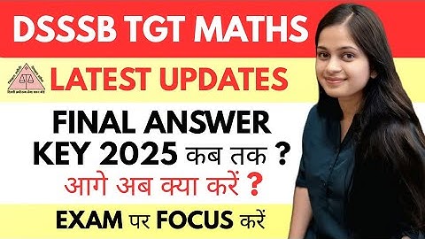 Dsssb tgt maths result कब तक ? Dsssb tgt maths answer key update| dsssb tgt maths @gmt0 
