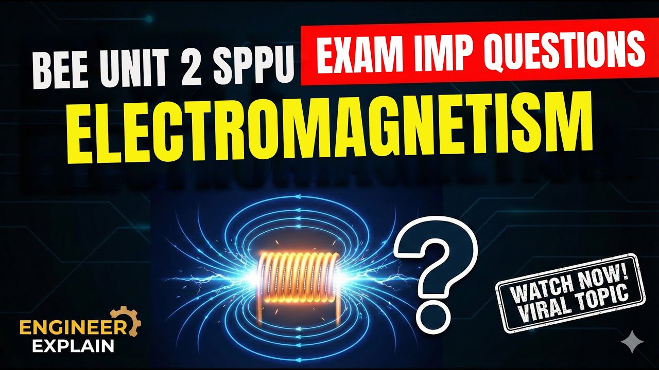 BEE Unit 2 Electromagnetism MOST IMP Questions | SPPU Exam | Engineer ...