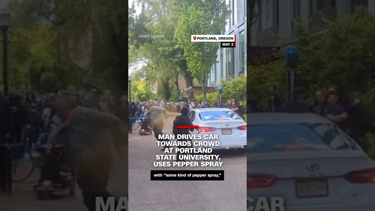 Man drives car into crowd at Portland State University, uses pepper spray