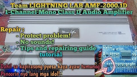 Team LIGHTNING LAB AMF-2000.1D 1-Channel Mono Class D Audio Amplifier |  Repair! Protect problem!