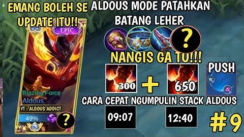 MANIAC ALDOUS ONE HIT 2025!! ALDOUS GAMEPLAY 650 STACK | ITEM BUILD ALDOUS TERSAKIT 2025 - MLBB