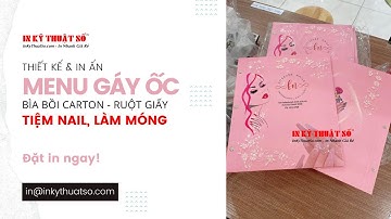 In ấn thiết kế menu nails, menu bảng giá dịch vụ nail, tiệm làm móng - In Kỹ Thuật Số Since 2006