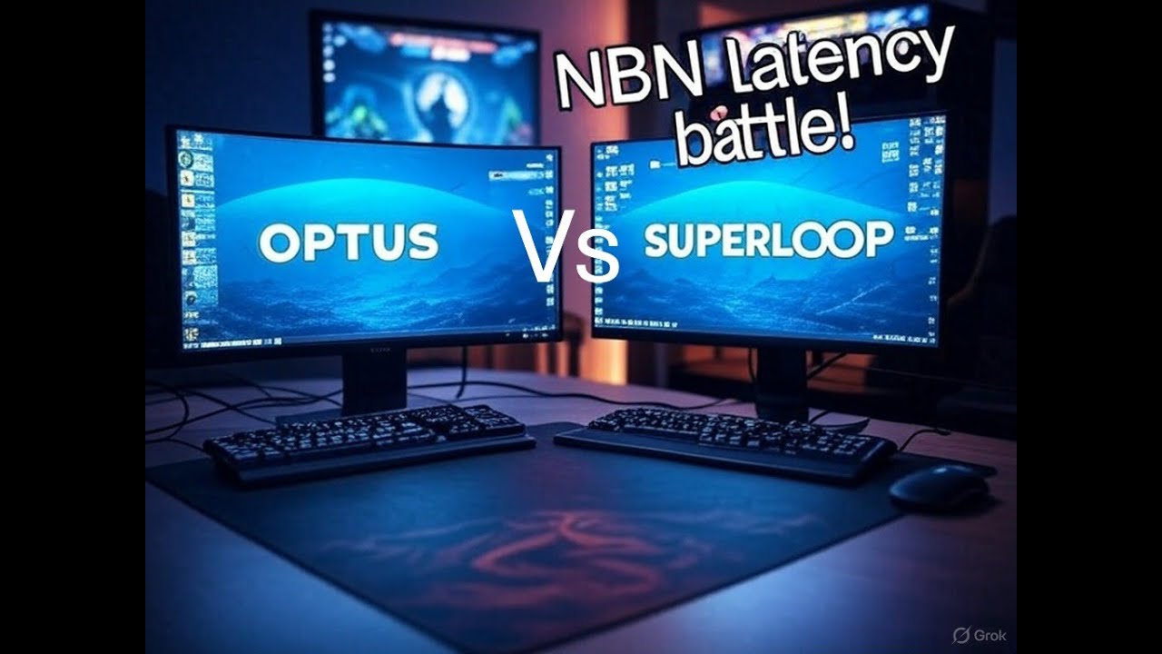 NBN Broadband Optus vs Superloop -Latency Test Gaming- Aus