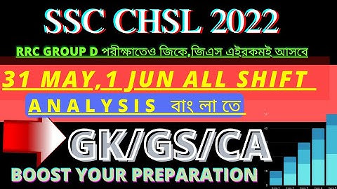 SSC CHSL 31 May All Shift Question|ssc chsl 31 may 1st,2nd,3rd shift exam analysis#chslanalysis