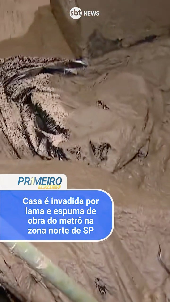 Casa é invadida por lama e espuma de obra do metrô na zona norte de SP