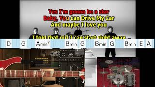 Drive my car Beatles original separate vocals isolated harmonies  Paul drum and bass lyrics chords
