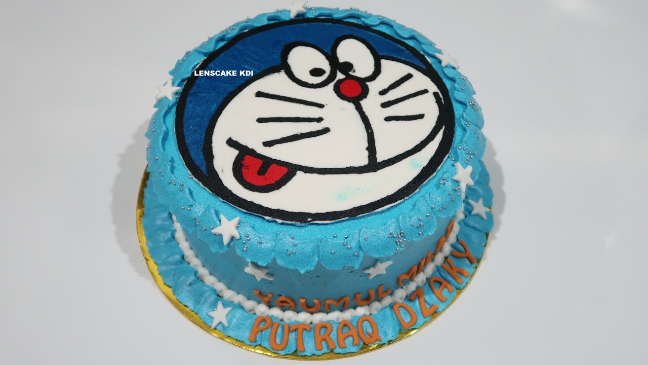 Kue Ulang Tahun Cara Membuat Kue Ultah Doraemon Cake Sederhana YouTube