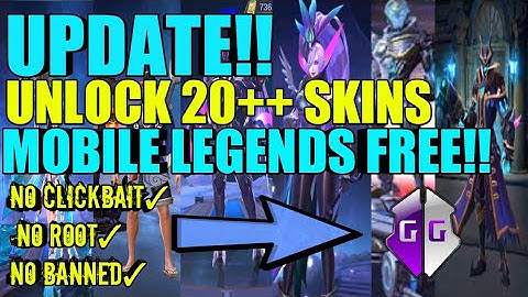 SCRIPT!! UNLOCK 20++ SKIN MOBILE LEGENDS FREE - GAME GUARDIAN