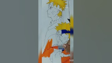 Drawing Naruto vs Sasuke #youtubeshorts #shorts #animeart #art #anime #naruto #sasuke