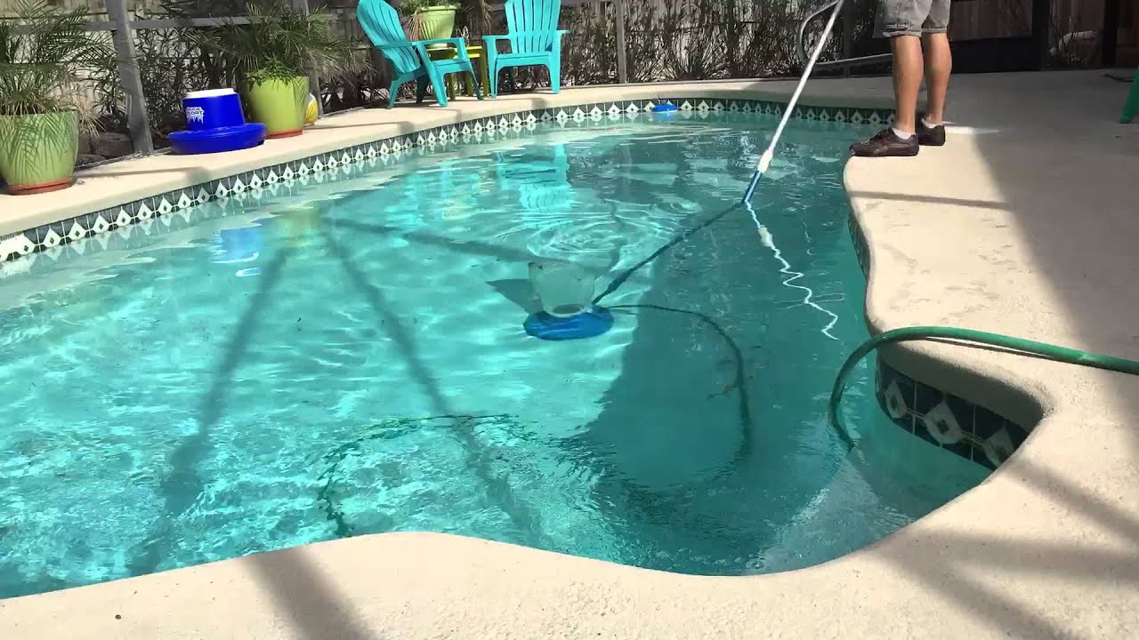 How do you clean a green pool?