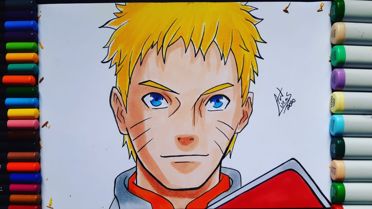 Como Desenhar o Naruto Sétimo Hokage - Passo a Passo 